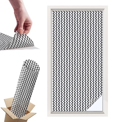 Naklejki witrażowe na drzwi Zygzak wzór