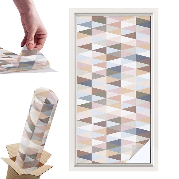 Naklejki witrażowe na drzwi Pastelowa symetria