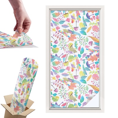 Witraż samoprzylepny na okno Barwna kompozycja