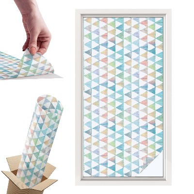 Okleina na okno mleczna Geometryczne trójkąty