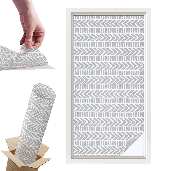 Witraż samoprzylepny na okno Geometryczne pasy