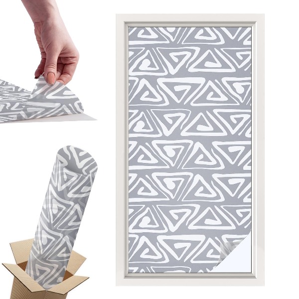 Okleina na okno mleczna Geometryczny minimalizm