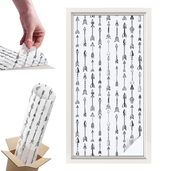 Naklejki witrażowe na drzwi Geometryczne strzały