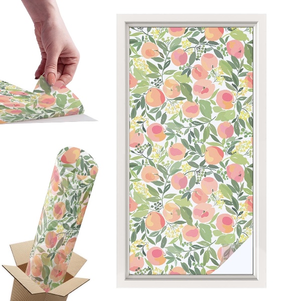 Naklejki witrażowe na drzwi Owocowy wzór