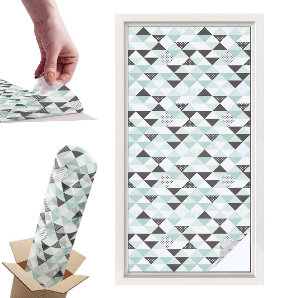 Witraż samoprzylepny na okno Trójkątne wzory