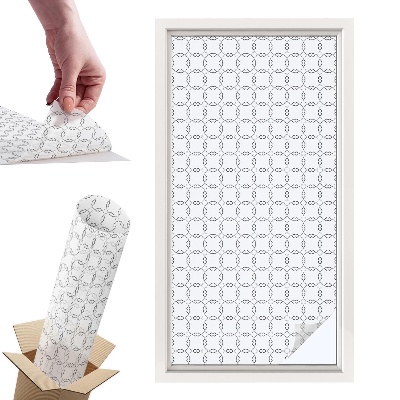 Naklejki witrażowe na drzwi Geometryczne linie