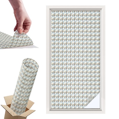 Okleina na okno mleczna Geometryczne trójkąty