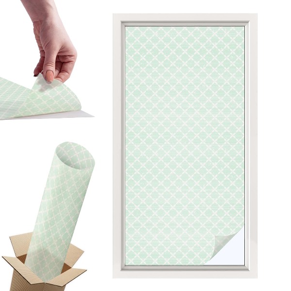 Okleina na okno mleczna Pastelowa symetria