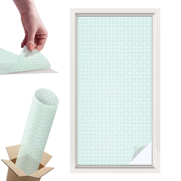 Naklejki witrażowe na drzwi Kwiatowa symetria