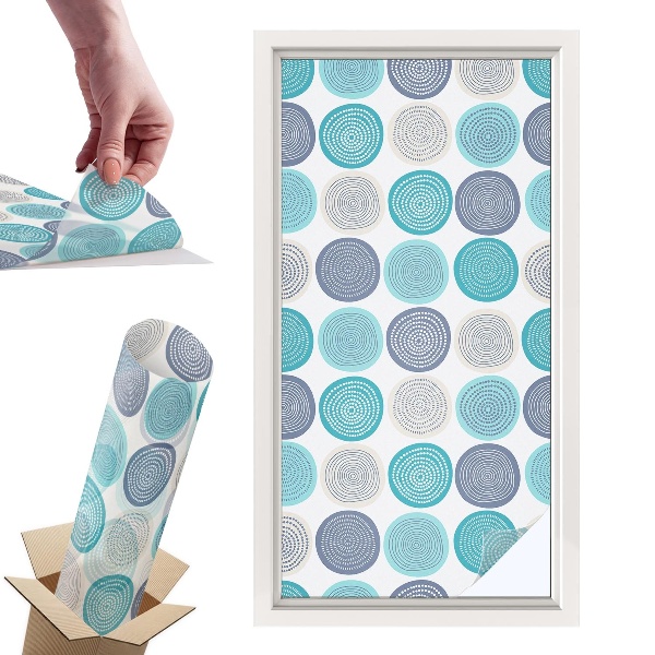 Naklejki witrażowe na drzwi Koła geometryczne