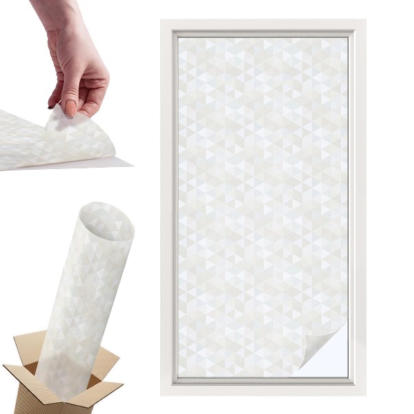 Okleina na okno mleczna Geometryczne wzory