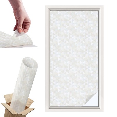 Okleina na okno mleczna Geometryczne wzory