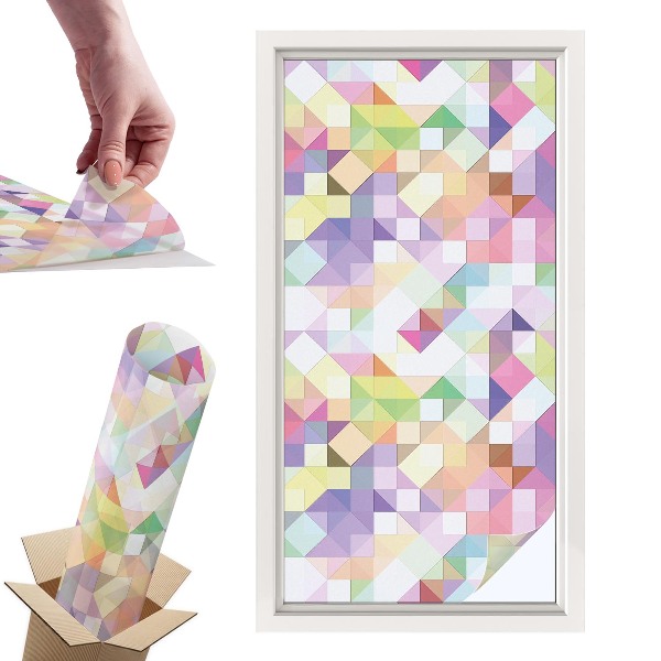 Witraż samoprzylepny na okno Abstrakcyjna mozaika