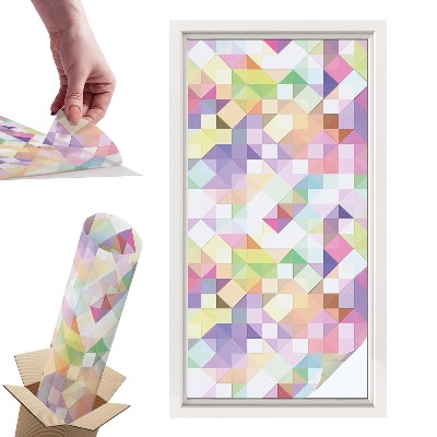 Witraż samoprzylepny na okno Abstrakcyjna mozaika