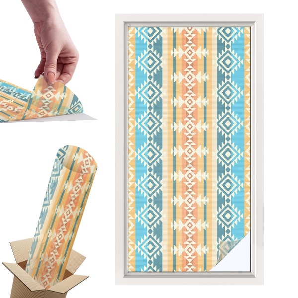 Naklejki witrażowe na drzwi Geometryczne motywy