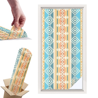 Naklejki witrażowe na drzwi Geometryczne motywy