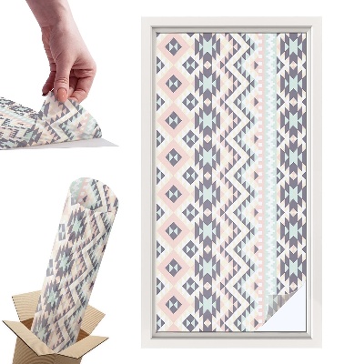 Witraż samoprzylepny na okno Pastelowa geometria