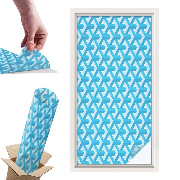 Witraż samoprzylepny na okno Geometryczne sześciany