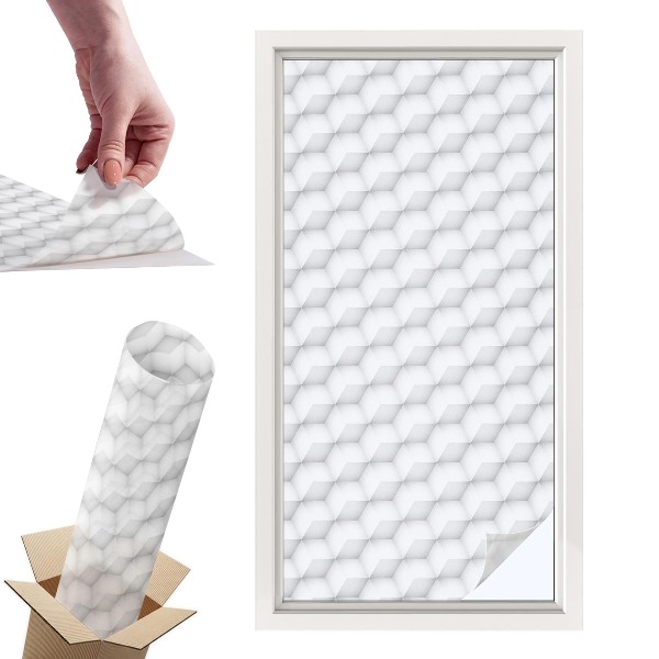 Naklejki witrażowe na drzwi Trójwymiarowa siatka