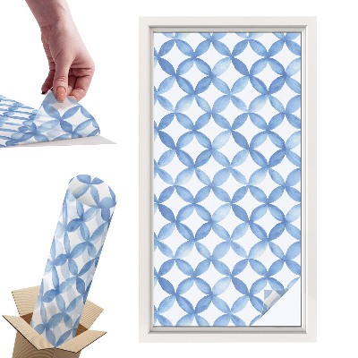 Okleina na okno mleczna Geometryczne kwiaty