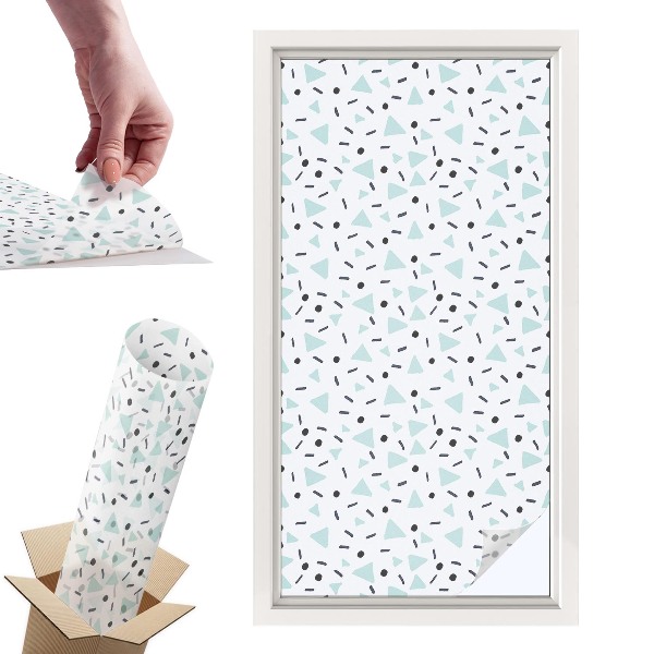 Okleina na okno mleczna Geometryczne figury