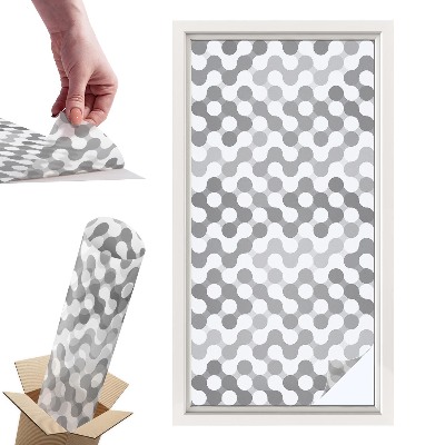 Naklejki witrażowe na drzwi Geometria fal