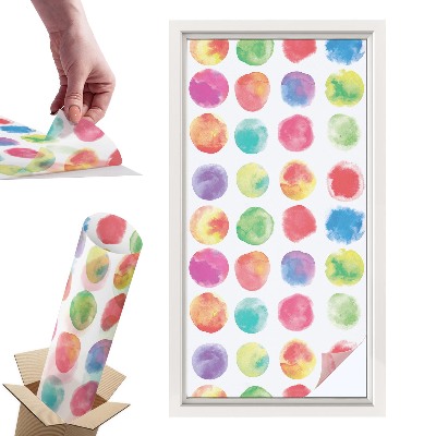 Naklejki witrażowe na drzwi Kolorowe kółka