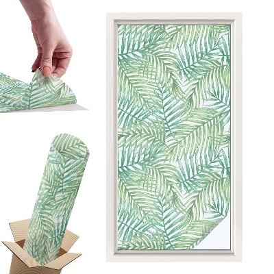 Witraż samoprzylepny na okno Zielona paproć