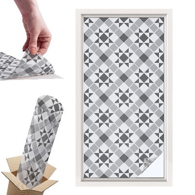 Naklejki witrażowe na drzwi Geometryczne wzory