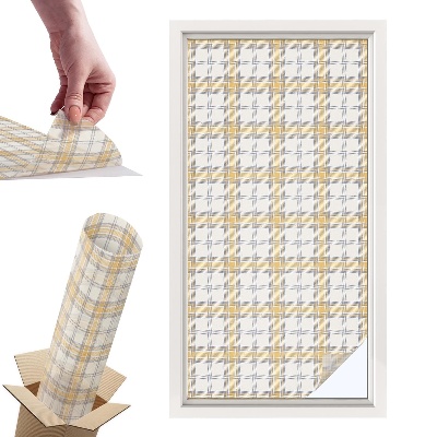 Witraż samoprzylepny na okno Geometryczna kratka