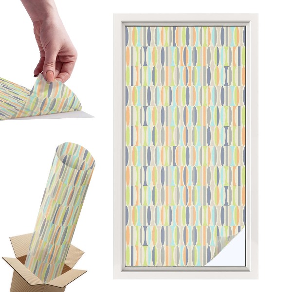 Naklejki witrażowe na drzwi Owalne wzory