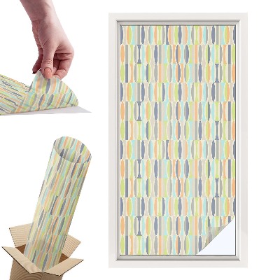 Naklejki witrażowe na drzwi Owalne wzory