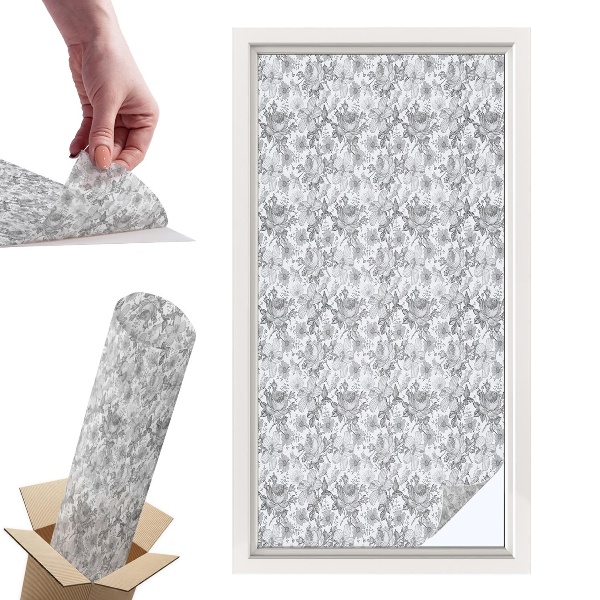 Naklejki witrażowe na drzwi Kwiatowa elegancja