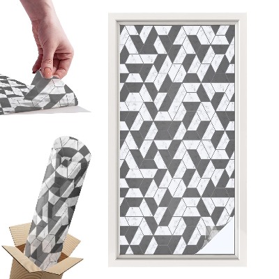 Witraż samoprzylepny na okno Geometryczne iluzje