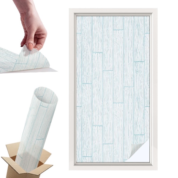 Naklejki witrażowe na drzwi Drewniany wzór