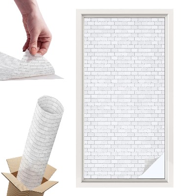 Naklejki witrażowe na drzwi Ceglana tekstura