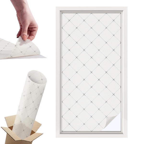 Okleina na okno mleczna Geometryczna siatka