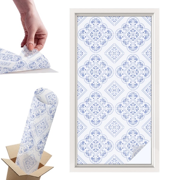 Witraż samoprzylepny na okno Geometryczny wzór