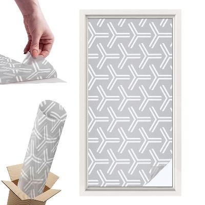 Okleina na okno mleczna Minimalistyczne linie