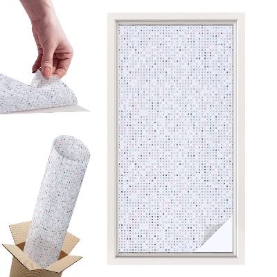 Witraż samoprzylepny na okno Pastelowe kropki