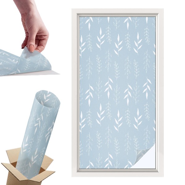 Witraż samoprzylepny na okno Roślinny wzór