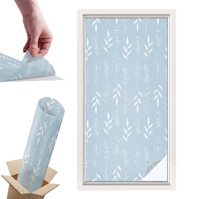 Witraż samoprzylepny na okno Roślinny wzór