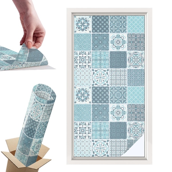 Okleina na okno mleczna Boho kafelki