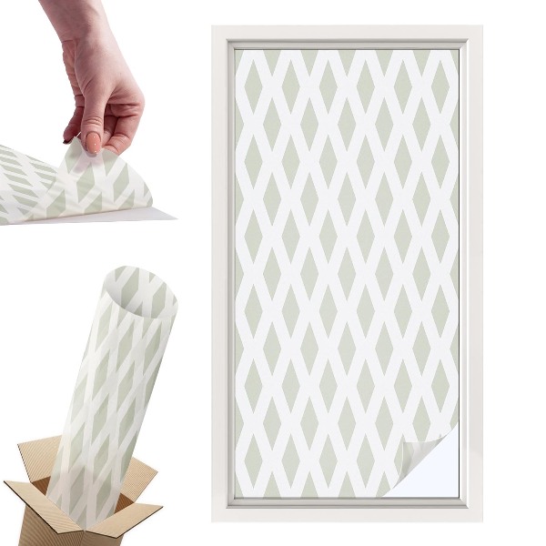 Witraż samoprzylepny na okno Diamentowy wzór