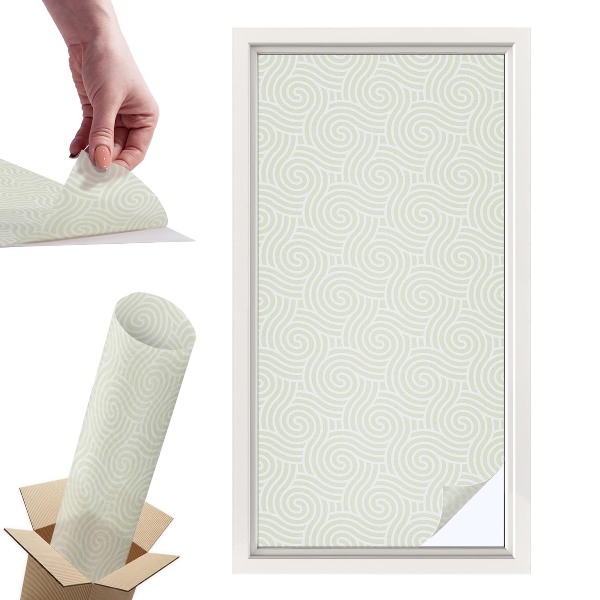 Naklejki witrażowe na drzwi Kręte linie