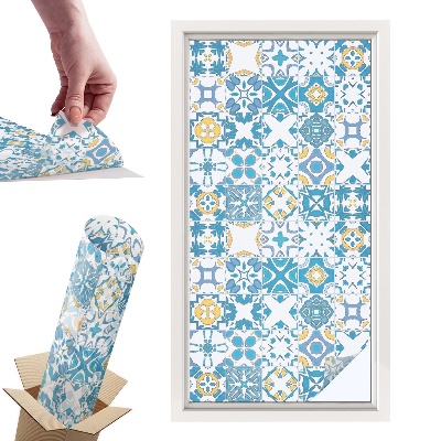 Witraż samoprzylepny na okno Mozaika wzory