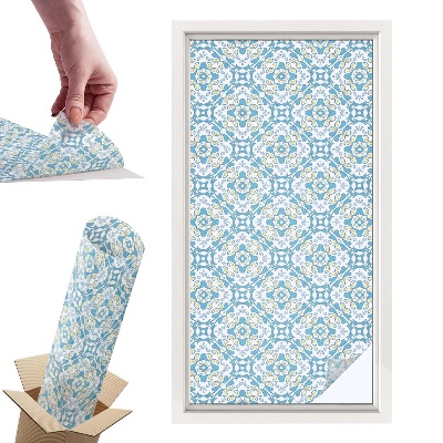 Okleina na okno mleczna Geometryczne rozety