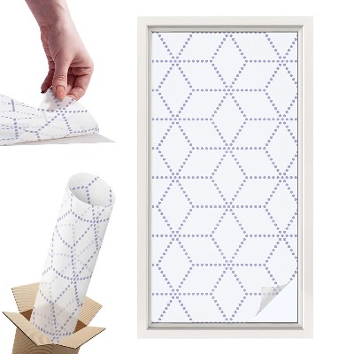 Okleina na okno mleczna Fioletowe romby