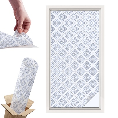 Witraż samoprzylepny na okno Delikatne rozety