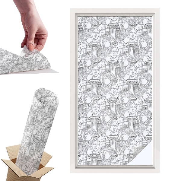 Okleina na okno mleczna Klasyczne portrety